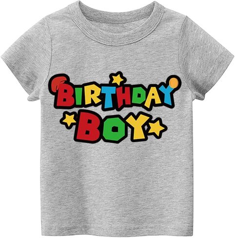 Super Soft Birthday Boy Short Sleeve T-Shirt Gifts for Boys Birthday Party in Kuwait