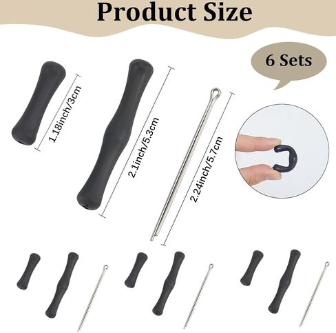 CRASPIRE 6 Sets Bow String Finger Guard Archery Finger Protection Column Black Silicone Recurve Bowstring Longbows Needle Tab Savers Sets for Hunting Shooting Archery Recurve Bow Protection in Saudi Arabia