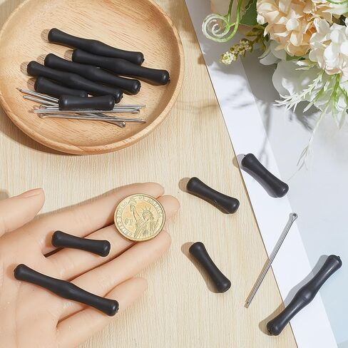 CRASPIRE 6 Sets Bow String Finger Guard Archery Finger Protection Column Black Silicone Recurve Bowstring Longbows Needle Tab Savers Sets for Hunting Shooting Archery Recurve Bow Protection in Saudi Arabia