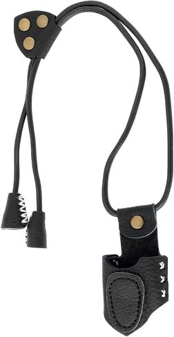 1PC Archery Thumb Ring PU Leather Thumb Guard Ring with Rope Length 30cm for Novice Archers Archery Competition Training Black in Saudi Arabia