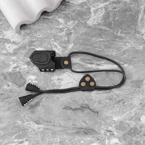 1PC Archery Thumb Ring PU Leather Thumb Guard Ring with Rope Length 30cm for Novice Archers Archery Competition Training Black in Saudi Arabia