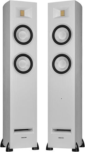 Fluance Ri91 Reference Stereo Powered Floorstanding Tower Speakers with High Performance AMT Tweeters, 2x6.5 Drivers, 150W Amplifier for Turntable, TV, PC - HDMI, Bluetooth, RCA & Sub Out (White Ash) in Saudi Arabia