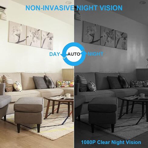 كاميرا مراقبة صغيرة لاسلكية واي فاي، كاميرا مراقبة عالية الدقة 4K/2K/1080P لدعم سلامة المنزل 5G&2.4G مع رؤية ليلية واكتشاف الحركة، التحكم في التطبيق مع تخزين SD in Kuwait