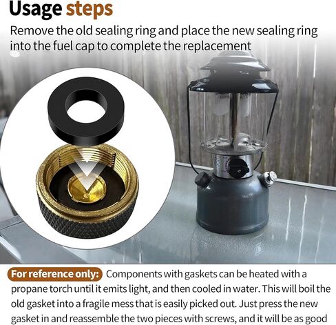 NO.3 Fuel Cap Seals Replacement for Coleman Lanterns Vintage Stoves, Fits Coleman Lantern Parts (12 Pack) in Saudi Arabia