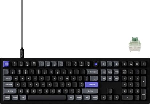 لوحة مفاتيح Keychron Q6 HE السلكية ذات تأثير القاعة، لوحة مفاتيح مغناطيسية سريعة التشغيل قابلة للتبديل السريع، معدل اقتراع 8000 هرتز، تصميم كامل الحجم من الألومنيوم، RGB مخصص لنظام التشغيل Mac Windows Linux - أسود in Kuwait