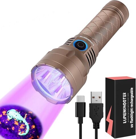 S3U UV Flashlight Blacklight, Rechargeable Powerful Handheld UV Light for Resin Curing, Pet Urine & Scorpion Detection, Rocks & Minerals Hunting (365NM) in Kuwait