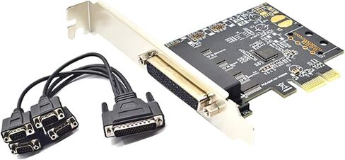 بطاقة المنفذ التسلسلي PCI-E Pcie إلى 4 منفذ تسلسلي 9-Pin بطاقة توسيع التحكم الصناعي 4-Port AX99100 مع كابل in Kuwait