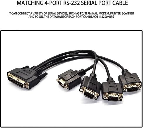 بطاقة المنفذ التسلسلي PCI-E Pcie إلى 4 منفذ تسلسلي 9-Pin بطاقة توسيع التحكم الصناعي 4-Port AX99100 مع كابل in Kuwait