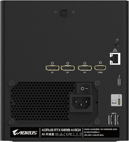 بطاقة رسومات GIGABYTE AORUS RTX 5090 AI Box - 32 جيجا GDDR7، 512 بت، PCI-E 5.0، ساعة أساسية 2407 ميجا هرتز، 3X DP 2.1، 1x HDMI 2.1، GV-N5090IXEB-32GD 1.0 in Saudi Arabia