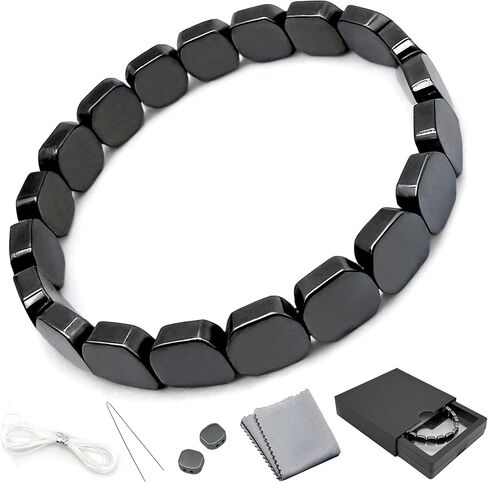 Hematite Bracelet for Men - Reclaim Your Edge & Confidence, Natural Stone for Focus, Courage & Mental Clarity, Stretch Gift Jewelry in Saudi Arabia