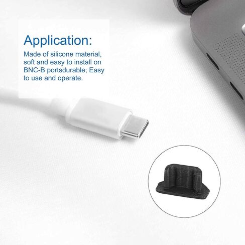 DMiotech 10 عبوات من أغطية منافذ VGA من السيليكون الكهربائية المقاومة للغبار، غطاء حماية لـ VGA، أسود in Saudi Arabia