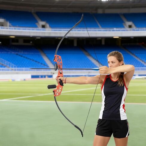 51" Recurve Bow and Arrow Set for Adults 40lbs, Archery Recurve Bow with 12 Arrows, Right Hand Long Bows Archery Kit for Beginner to Intermediate Hunting & Target Practice Outdoor Indoor in Kuwait