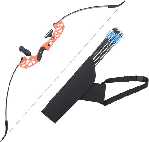 51" Recurve Bow and Arrow Set for Adults 40lbs, Archery Recurve Bow with 12 Arrows, Right Hand Long Bows Archery Kit for Beginner to Intermediate Hunting & Target Practice Outdoor Indoor in Kuwait