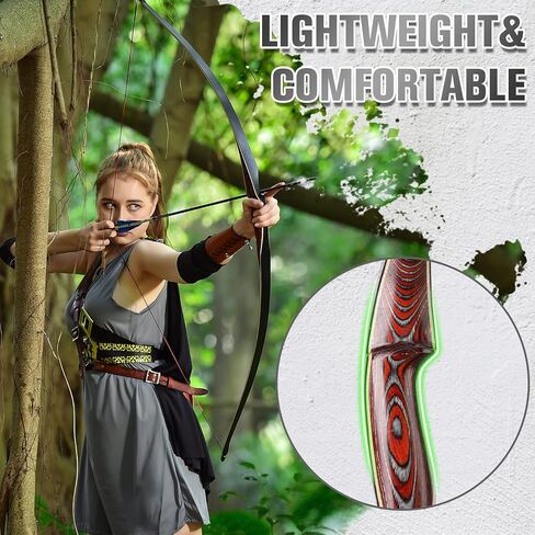 58" Laminated Recurve Bow,Amercian Hunting Bow Archery Bow 20-60lbs in Saudi Arabia