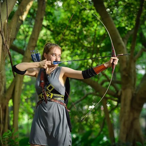 58" Laminated Recurve Bow,Amercian Hunting Bow Archery Bow 20-60lbs in Saudi Arabia