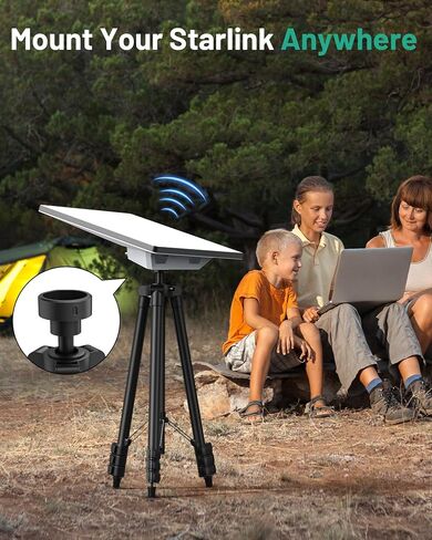 Starlink Mini Tripod محول تركيب 1/4 "-20 جبل الألومنيوم الخيوط لتركيب الأنابيب المسطحة والمشبك RV رحلة الطريق السفر استخدام in Saudi Arabia