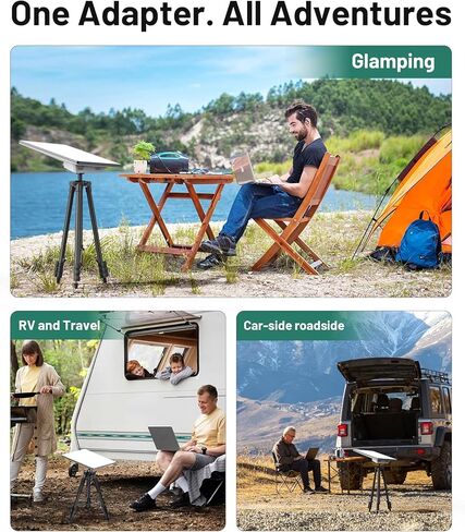 Starlink Mini Tripod محول تركيب 1/4 "-20 جبل الألومنيوم الخيوط لتركيب الأنابيب المسطحة والمشبك RV رحلة الطريق السفر استخدام in Saudi Arabia
