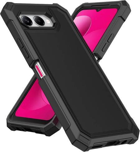 for T-Mobile Revvl 8 5G Phone Case with Screen Protector,Revvl8 Case Front Soft Bumper PC Hard Back Full Body Protection,Rugged Military Grade Shockproof Corner Cover for Tmobile Revvl 8 Blue in Saudi Arabia