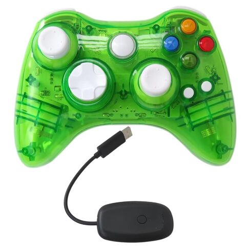 USonline911 Wireless for Xbox 360 Controller with Cool LED, Compatible for Microsoft Xbox 360 & PC (for Windows 11/10/8/7), Upgraded Joystick & Dual Vibration Gamepad (Blue) in Saudi Arabia