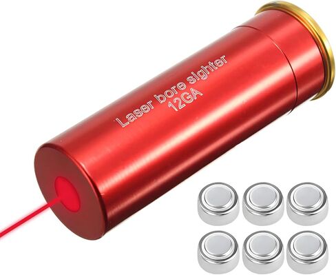 GOTICAL 12 Gauge Laser Bore Sight, Shotgun Laser Sight 12 Gauge is Ideal for Long & Short Range with 6 Batteries in Saudi Arabia