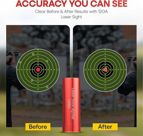 GOTICAL 12 Gauge Laser Bore Sight, Shotgun Laser Sight 12 Gauge is Ideal for Long & Short Range with 6 Batteries in Saudi Arabia