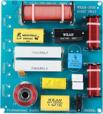 Srliya 3 Way Speaker Crossover Filter Audio Frequency Divider 300W for DIY KTV Stage Speaker in Saudi Arabia