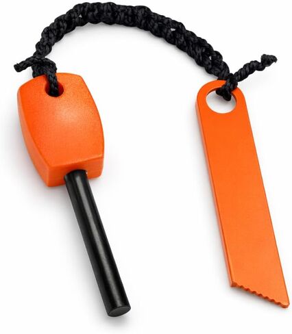 Fire Starter Magnesium Rod – Waterproof Ferro Rod with Striker – 20,000+ Strikes – Camping, Survival, Hiking, Bushcraft – Emergency Kit(Ultra-Compact) in Saudi Arabia