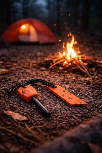 Fire Starter Magnesium Rod – Waterproof Ferro Rod with Striker – 20,000+ Strikes – Camping, Survival, Hiking, Bushcraft – Emergency Kit(Ultra-Compact) in Saudi Arabia