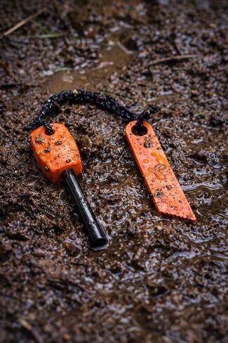 Fire Starter Magnesium Rod – Waterproof Ferro Rod with Striker – 20,000+ Strikes – Camping, Survival, Hiking, Bushcraft – Emergency Kit(Ultra-Compact) in Saudi Arabia