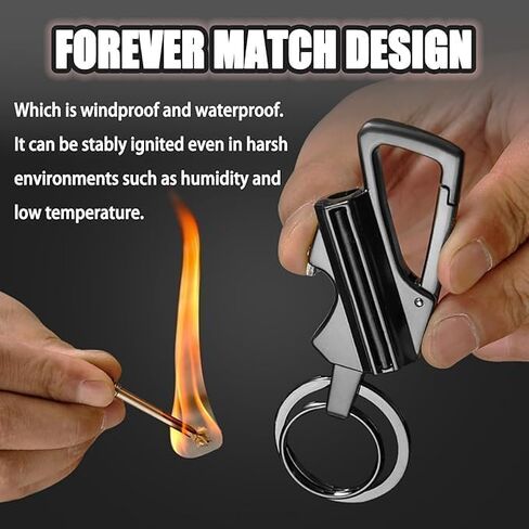 Permanent Match Infinity Lighter, Keychain Lighter with Multitool Keychain Bottle Opener in Saudi Arabia