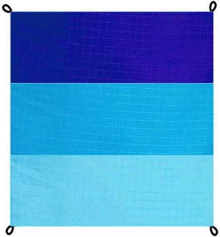 Beach Blanket Waterproof Sandproof Beach Mat 79" X 82" 'for 1-8 Adults Quick Drying Outdoor Picnic Mat Beach Accessories for Travel, Camping-Blue 3 in Saudi Arabia