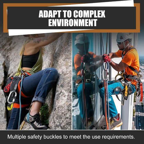 6 Pack Heavy Duty Carabiner Clips (25kn=5600lbs), Large Locking Climbing Carabiner, Multipurpose Oval Carabiners for Rigging, Ropes, Hammocks, Outdoor, Camping (Black) in Kuwait