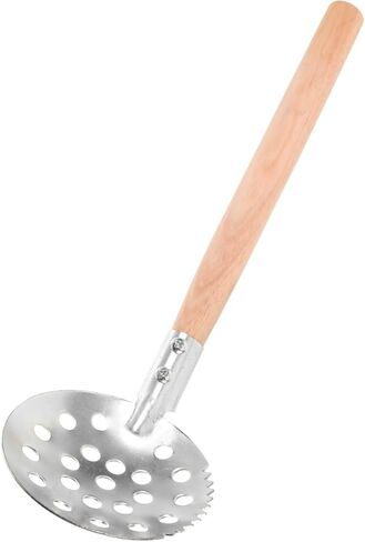 Yardwe Ice Fishing Scoop with Serrated Metal Edge and Long Wooden Handle 13.4 Inch Lightweight Ice Hole Skimmer for Outdoor Winter Fishing and Slush Removal in Kuwait