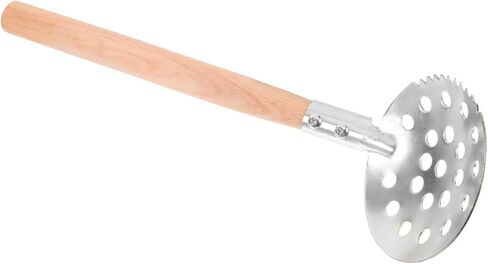 Yardwe Ice Fishing Scoop with Serrated Metal Edge and Long Wooden Handle 13.4 Inch Lightweight Ice Hole Skimmer for Outdoor Winter Fishing and Slush Removal in Kuwait