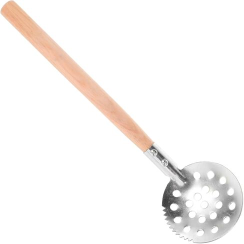Yardwe Ice Fishing Scoop with Serrated Metal Edge and Long Wooden Handle 13.4 Inch Lightweight Ice Hole Skimmer for Outdoor Winter Fishing and Slush Removal in Kuwait