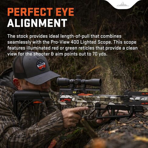 Wicked Ridge by TenPoint Warrior 400, Peak XT - 400 FPS - Uncompromising Performance Under $500 - Includes Pro-View 400 Lighted Scope, Rope Cocker & Three Match 400 Arrows in Saudi Arabia