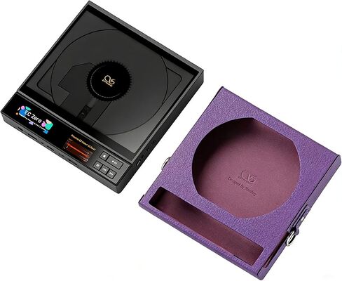 مشغل أقراص مضغوطة SHANLING EC Zero T HiFi، مشغل أقراص مضغوطة محمول مع حقيبة جلدية باللون الأرجواني، R2R DAC+أنبوب JAN6418 مزدوج، يدعم نسخ الأقراص المضغوطة، بطارية تدوم طويلاً بقدرة 5500 مللي أمبير في الساعة in Saudi Arabia