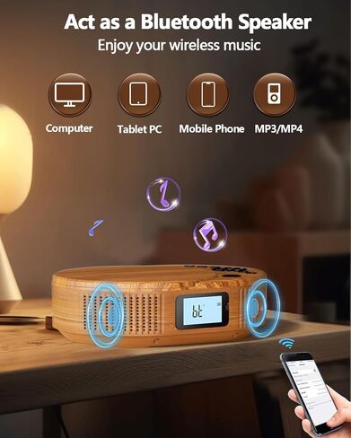 مشغل أقراص مضغوطة محمول، مشغل أقراص مضغوطة محمول مطور من FELEMAN ومكبر صوت بلوتوث 2 في 1 كومبو، مشغلات أقراص مضغوطة قابلة لإعادة الشحن للسيارة/المنزل مع جهاز تحكم عن بعد، راديو FM، دعم AUX/USB، مقبس سماعة الرأس in Kuwait