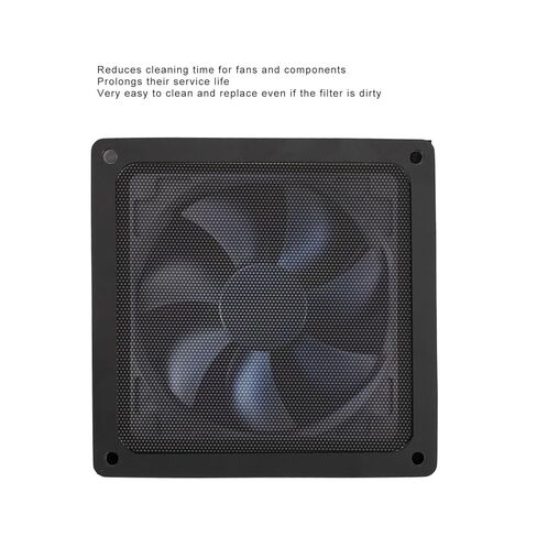 140 × 140 مم DIY PC Case مرشح شبكي للغبار، [4 عبوات] غطاء مرشح غبار ناعم PVC مع إطار مغناطيسي، غطاء حافظة PC (أسود) in Kuwait