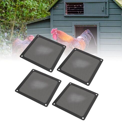 140 × 140 مم DIY PC Case مرشح شبكي للغبار، [4 عبوات] غطاء مرشح غبار ناعم PVC مع إطار مغناطيسي، غطاء حافظة PC (أسود) in Kuwait