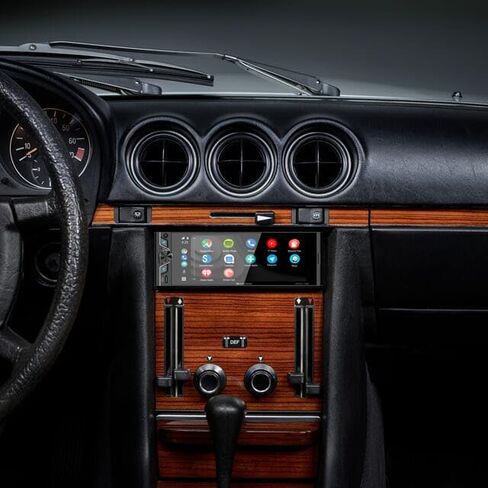 VRCA1-72W 6.7 بوصة Apple CarPlay & Android Auto ستيريو سيارة لاسلكي - راديو DIN واحد يعمل باللمس مع بلوتوث 5.0، إدخال كاميرا احتياطية، وصلة مرآة، التحكم الصوتي، USB، FM in Saudi Arabia