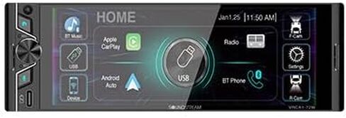 VRCA1-72W 6.7 بوصة Apple CarPlay & Android Auto ستيريو سيارة لاسلكي - راديو DIN واحد يعمل باللمس مع بلوتوث 5.0، إدخال كاميرا احتياطية، وصلة مرآة، التحكم الصوتي، USB، FM in Saudi Arabia