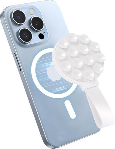 حامل حافظة هاتف بالشفط المغناطيسي، حامل من السيليكون لحافظة Mag-Safe، حامل هاتف بدون استخدام اليدين لهاتف iPhone 16/15/14 Pro Max، مقاطع فيديو TikTok، صور سيلفي، هدية نسائية (وردي فاتح) 911001A (وردي) in Kuwait