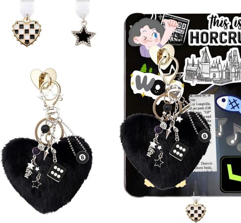 مجموعة ملحقات SAANG & JAT Y2K Kindle، سلسلة مفاتيح Dice Star متوافقة مع القارئ الإلكتروني Kindle Paperwhite الجيل الحادي عشر/الثاني عشر، تتضمن سحر سدادة الغبار من النوع C/USB C، مثالية لديدان الكتب in Kuwait