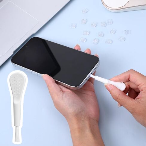50 قطعة من قابس الغبار USB C، قابس سيليكون شفاف من النوع C مضاد للغبار مع فرشاة تنظيف، أغطية منافذ شحن الهاتف الخلوي الواقية للهواتف وسماعات الرأس وأجهزة الكمبيوتر المحمول in Kuwait