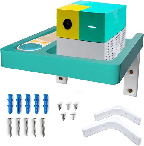 حامل خشبي مثبت على الحائط متوافق مع وحدة تحكم Nex Playground، حامل رف ثابت مع براغي، دعامة سهلة التركيب لإعداد الألعاب العائلية (أصفر ليموني) in Kuwait