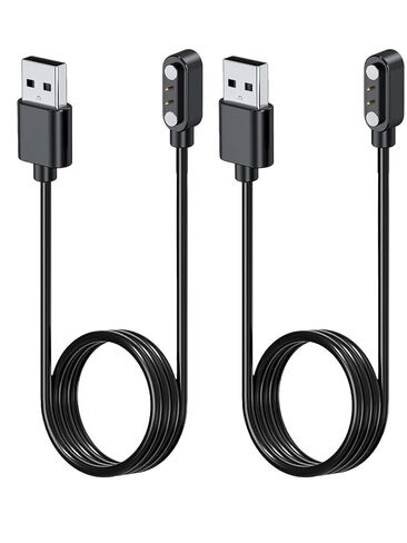 [عبوة من قطعتين] شاحن للساعة الذكية Kimeag S81، كابل شحن USB مغناطيسي بطول 1.96 قدم/60 سم، استبدال كابل الشاحن للساعة الذكية Kimeag S81 (أسود) in Saudi Arabia