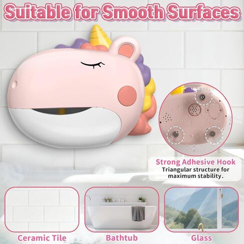 ألعاب حمام الطفل، آلة فقاعات الحمام يونيكورن، ألعاب حمام الأطفال الصغار للأطفال الذين تتراوح أعمارهم بين 1-3 و4-8 سنوات، حوض استحمام تفاعلي، ألعاب مائية، صانع فقاعات مع موسيقى، هدايا عيد الميلاد للأولاد والبنات in Kuwait