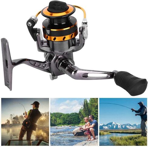XF150 All Metal No Interval Mini Rocker Arm Spinning Wheel Ice Fishing Reel Accessory Tool Durable Smooth Operation for Ice Fishing Enthusiasts Gold Silver Color Options in Saudi Arabia