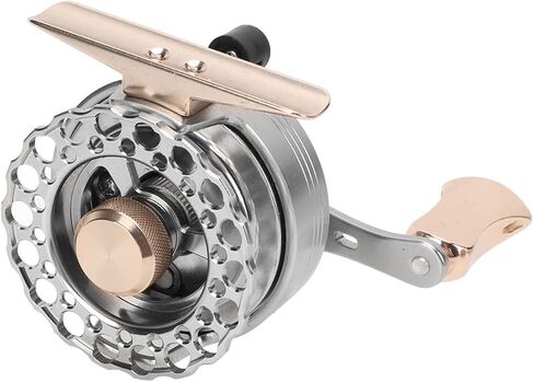 Ice Fishing Reel, 9 Axis Stainless Steel Sealed Bearings Waterproof Rust Proof Lightweight Aluminum Alloy, with 100m Winding Amount, for Long Distance & Ice Fishing in Kuwait